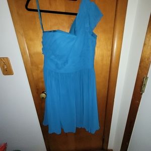 Mori Lee Marine One Shoulder Dress